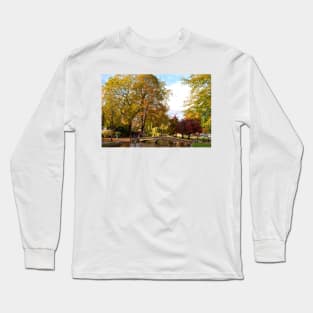 Autumn Trees Bourton on the Water Cotswolds Long Sleeve T-Shirt